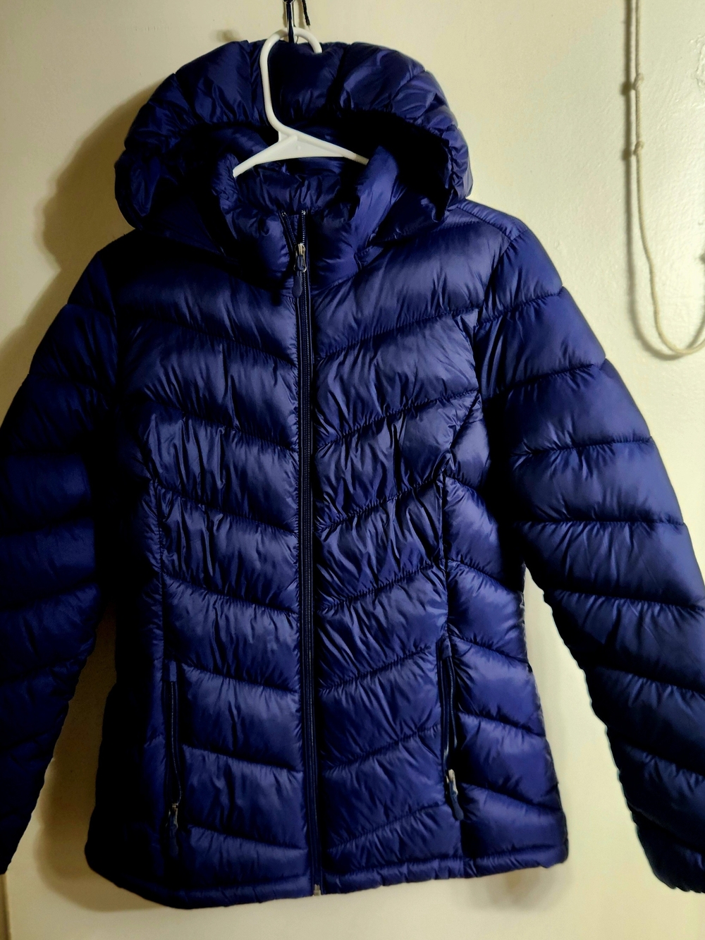 Charter Club Navy Hooded Quilted Puffer Jacket